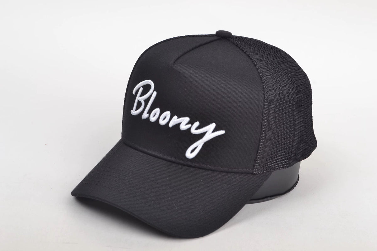 Bloony Script Hat - Black/White