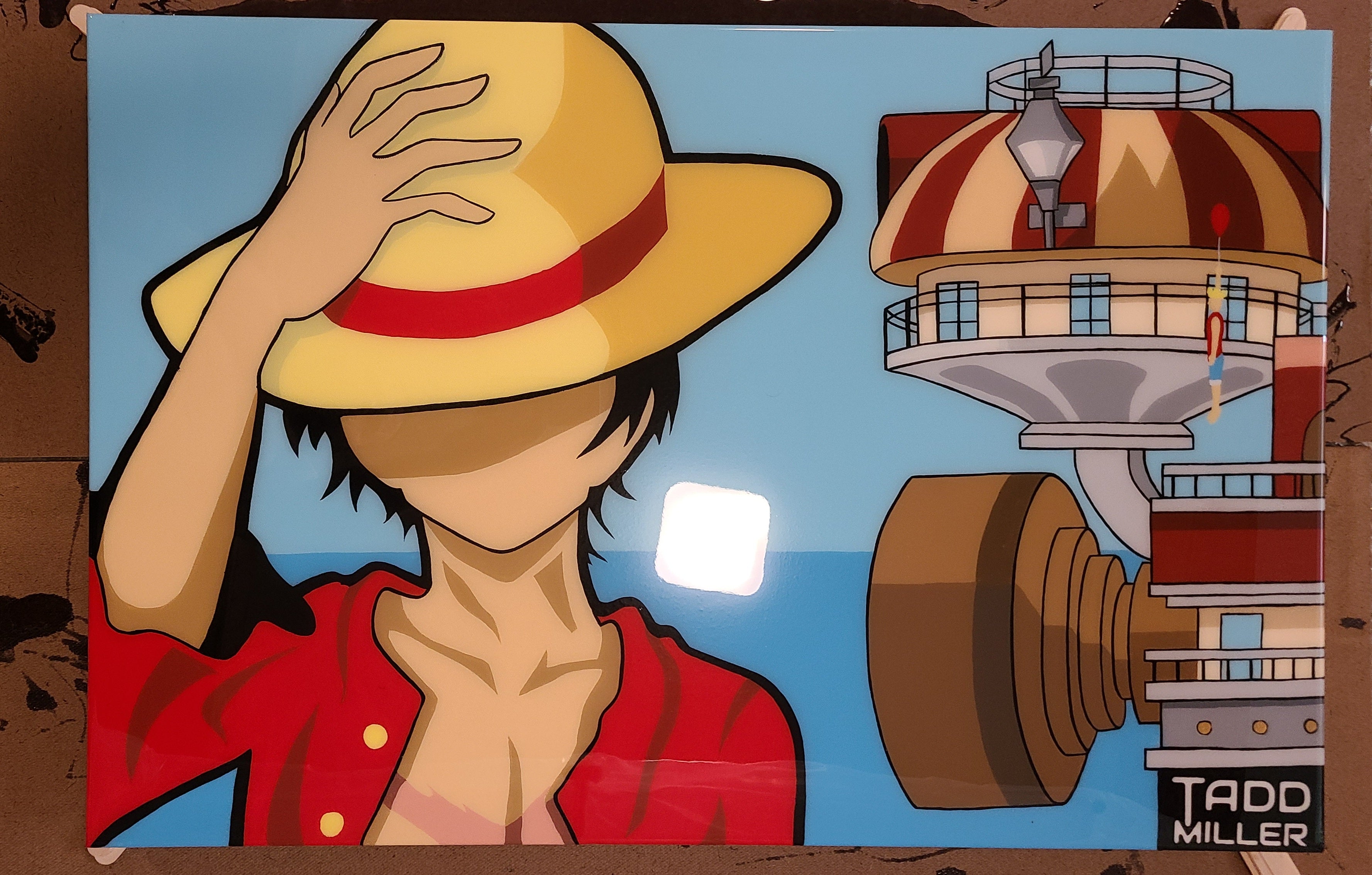 Bloony Floats An Anime Pirate - Original Painting #0009