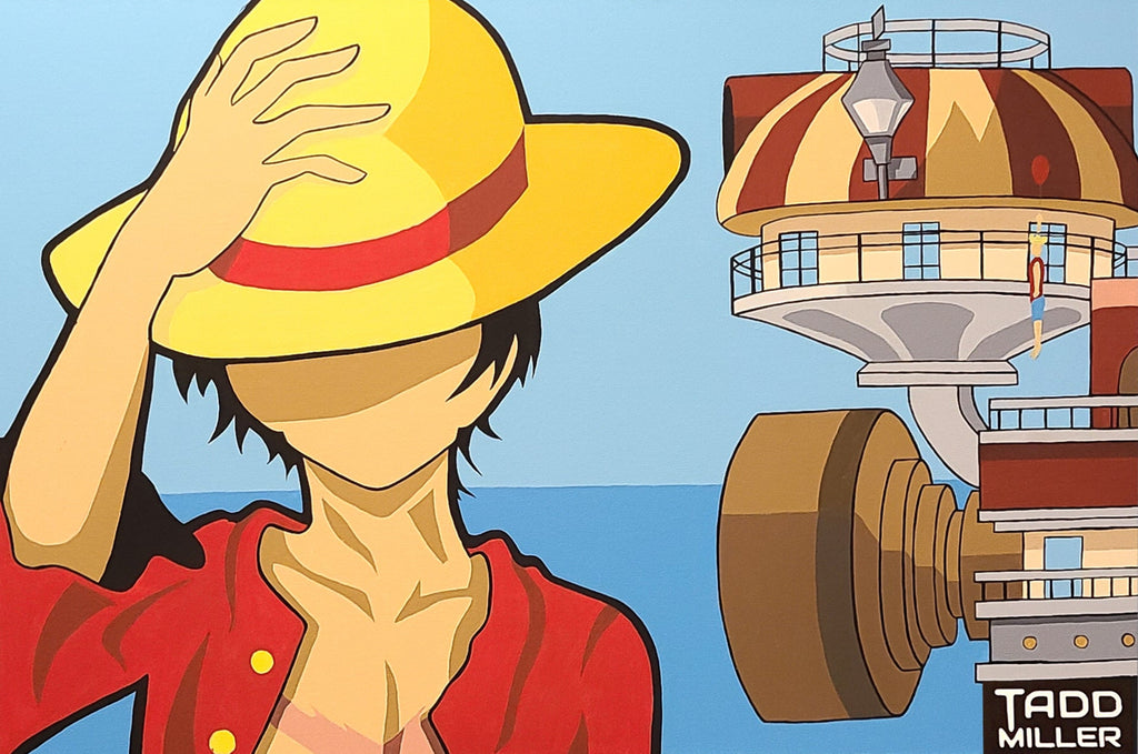 Bloony Floats An Anime Pirate - Original Painting #0009