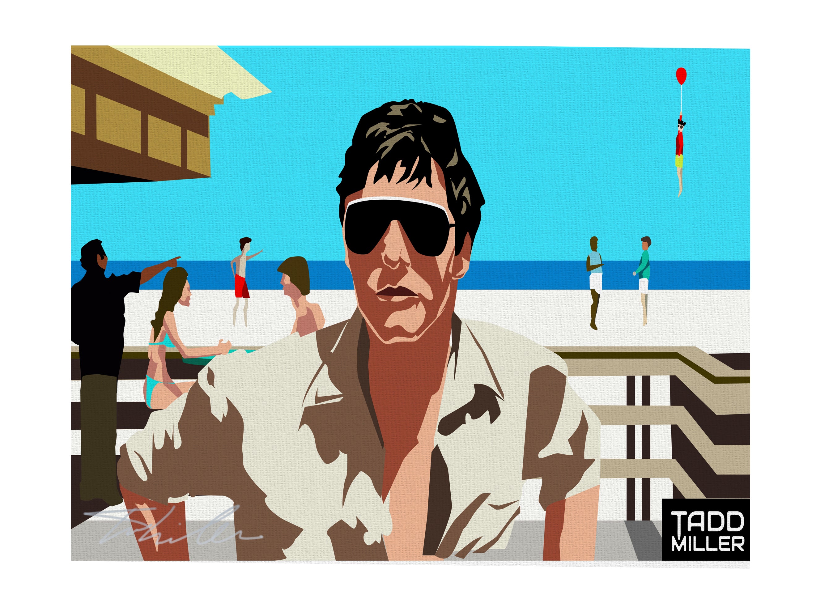 Bloony Floats White Sand #0001 (Print)