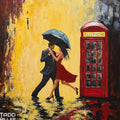Bloony Floats A Dance Under London Rain - Original Painting #0045