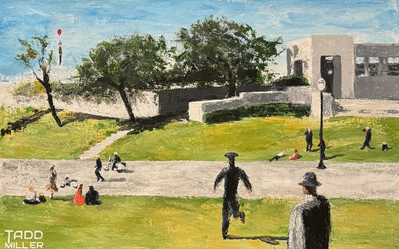 Bloony Floats The Grassy Knoll - Original Painting #0042