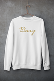 Bloony Gold Script Sweatshirt - White