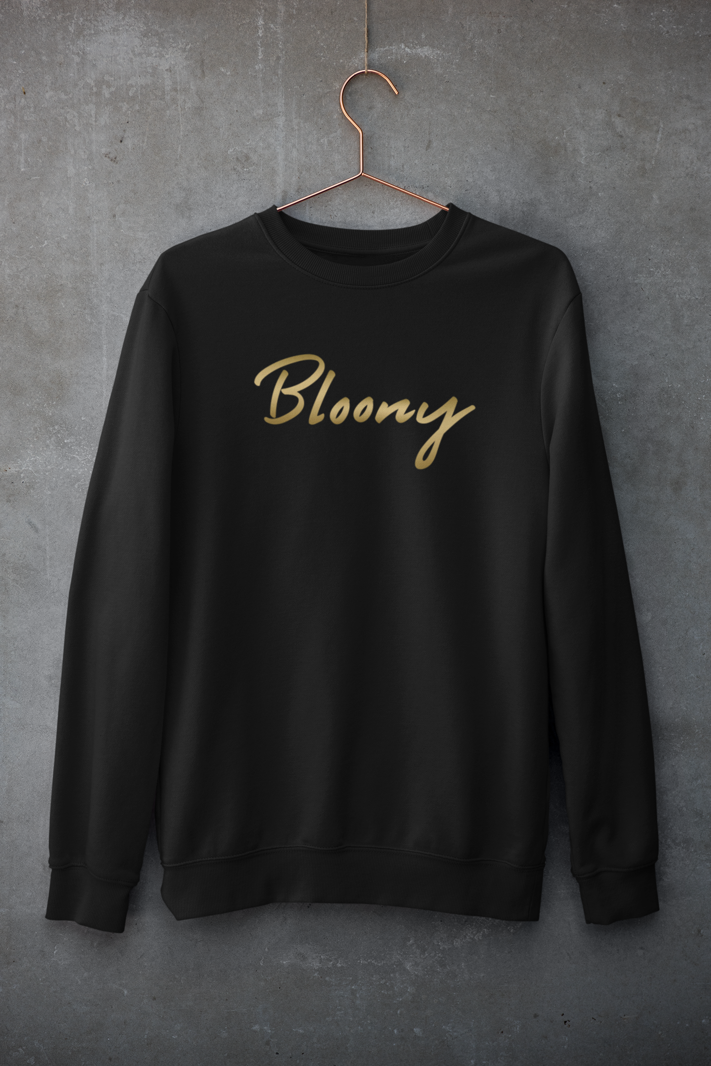 Bloony Gold Script Sweatshirt - Black