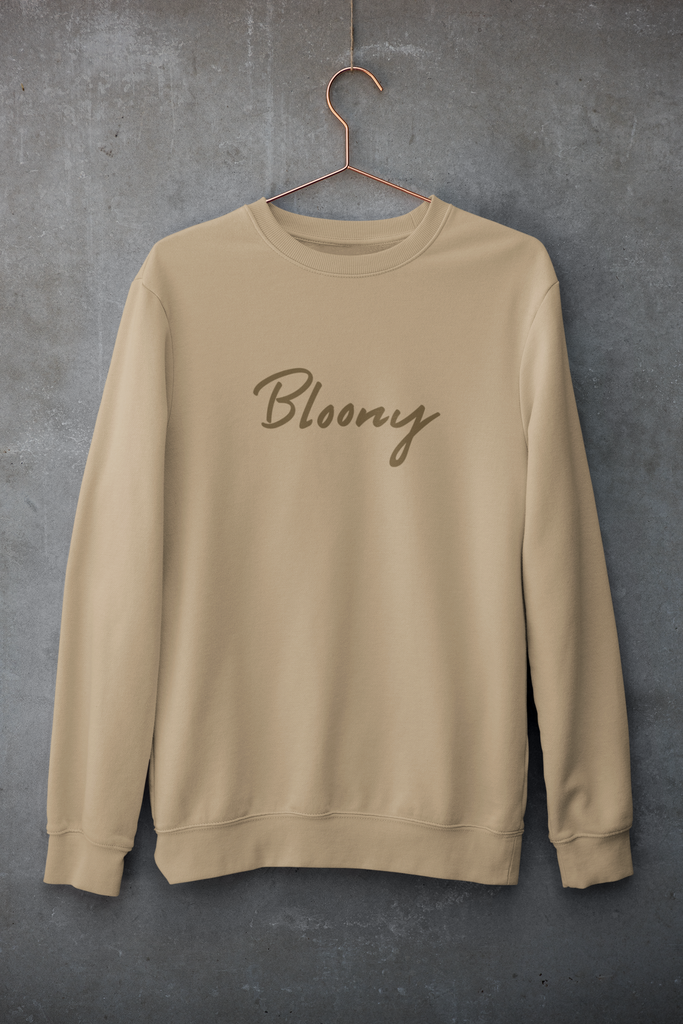 Bloony Script Sweatshirt - Limited Mocha